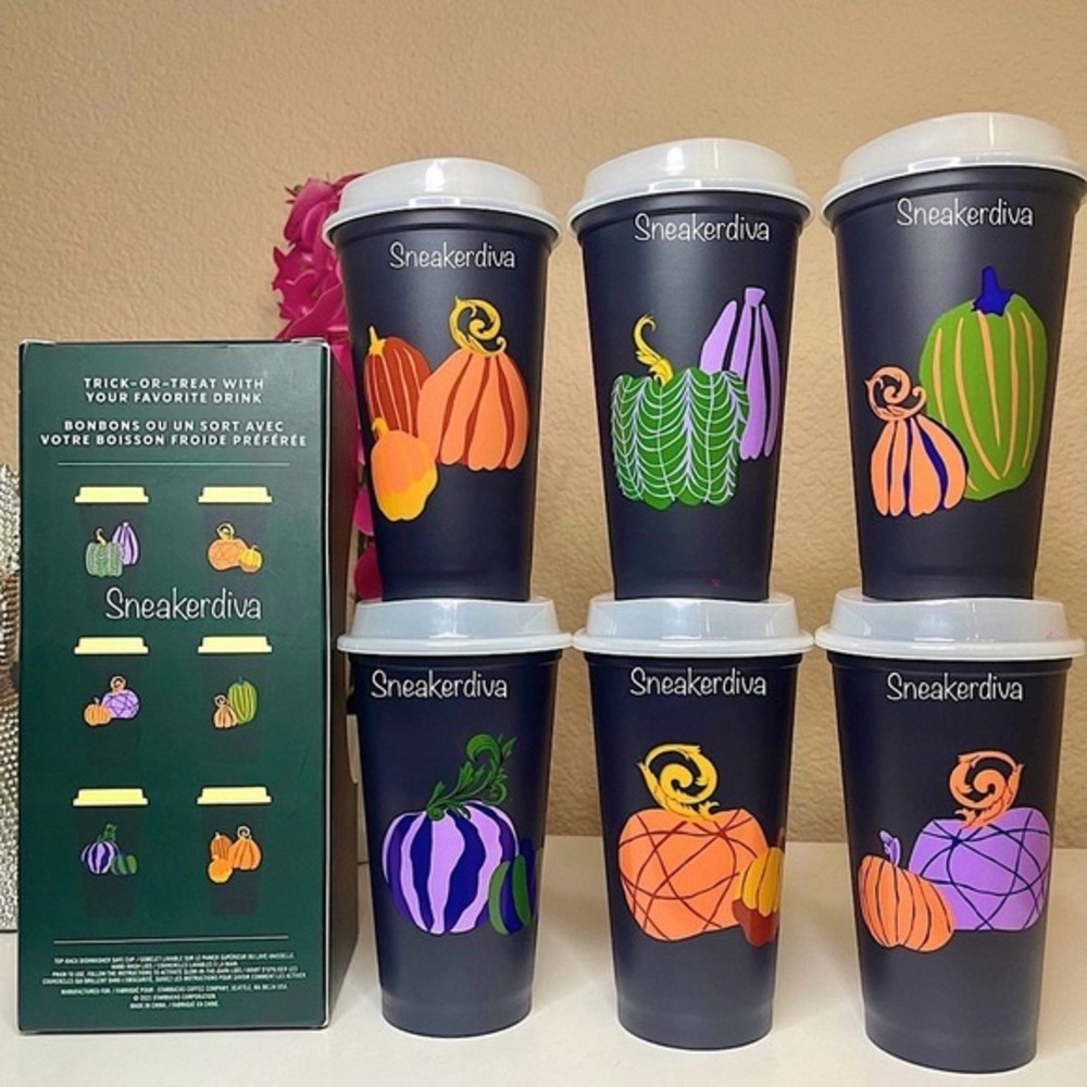 NWT Starbucks Reusable Halloween 2021 Glow Hot Cups